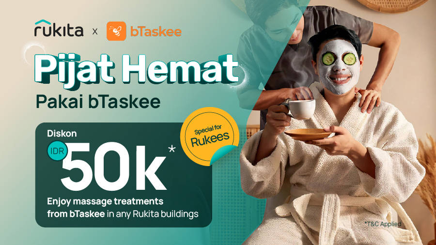 Diskon Rp50K untuk Pijat di Kamarmu dari bTaskee