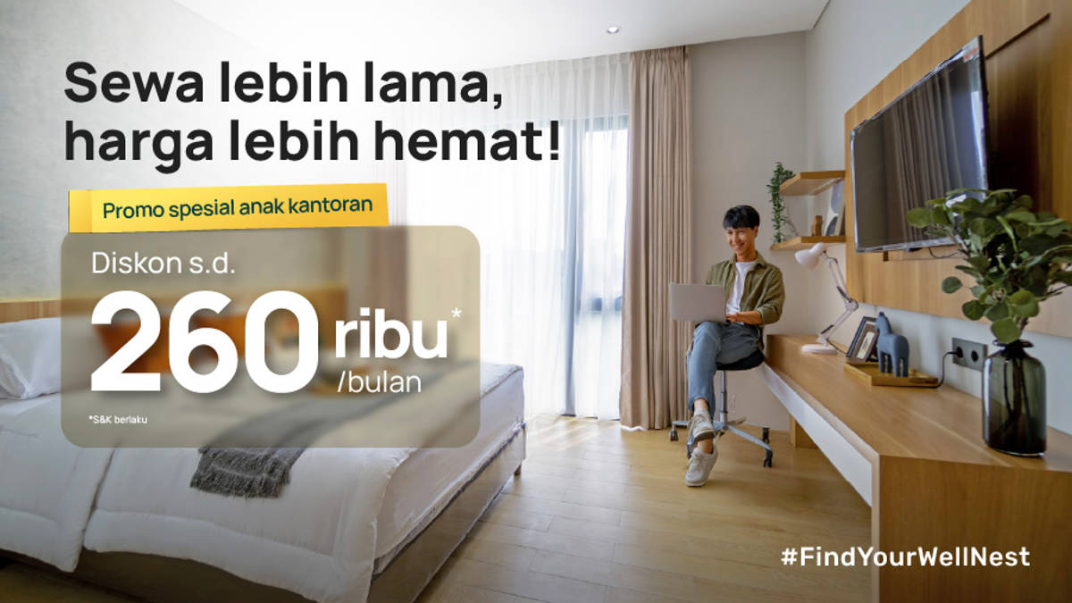 Ngekost Dekat Kantor Diskon s.d Rp260 Ribu Tiap Bulan
