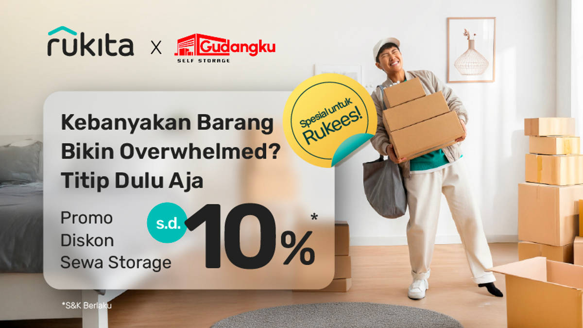 Sewa Ruang Penyimpanan Diskon 10% di Gudangku