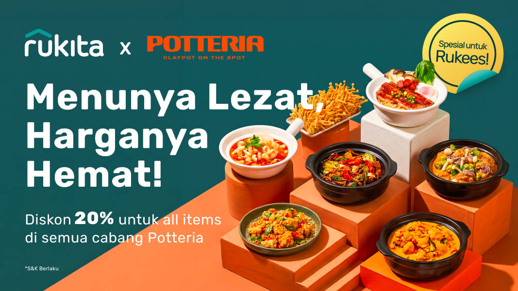Khusus Rukees Diskon 20% Makan Enak di Potteria