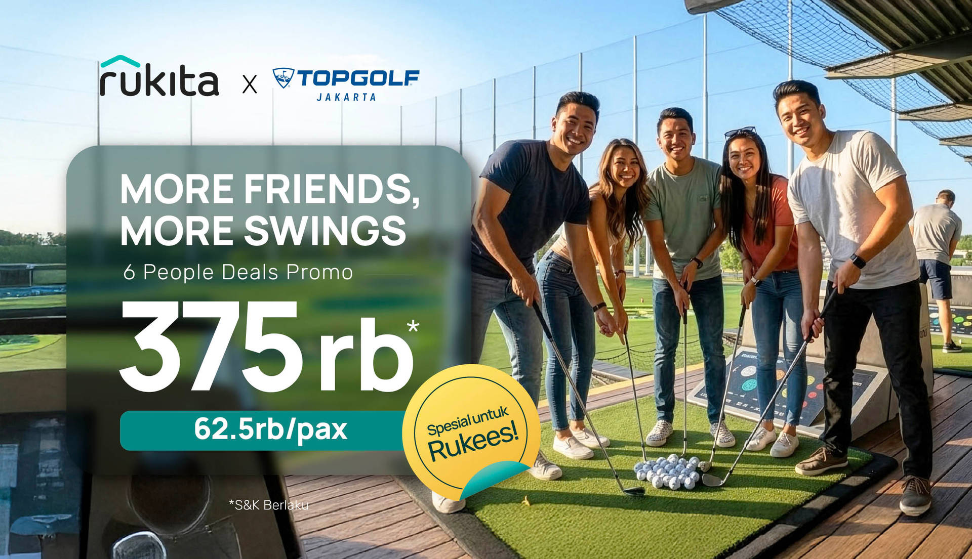 Main Golf Berenam Cuma Rp 375K di Topgolf Jakarta