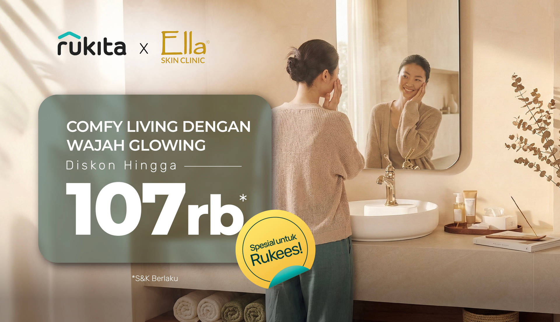 Diskon Treatment Kecantikan s.d Rp107.000 dari Ella Skin Care