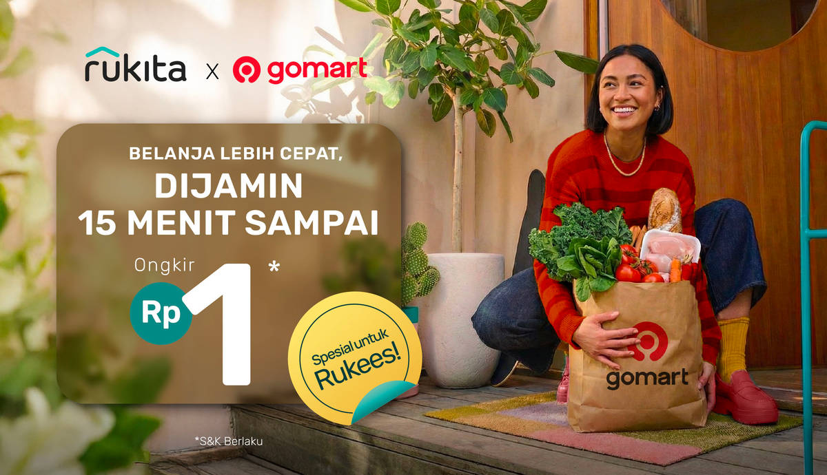 Promo Ongkir Rp1 untuk Belanja Cepat di GoMart Khusus Rukees