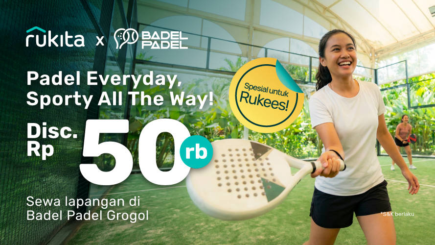 Diskon Rp50.000 untuk Sewa Court di Badel Padel Grogol