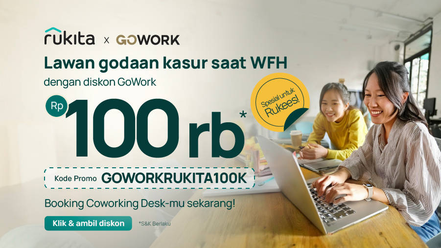 Diskon Rp100 Ribu untuk Kerja dari GoWork