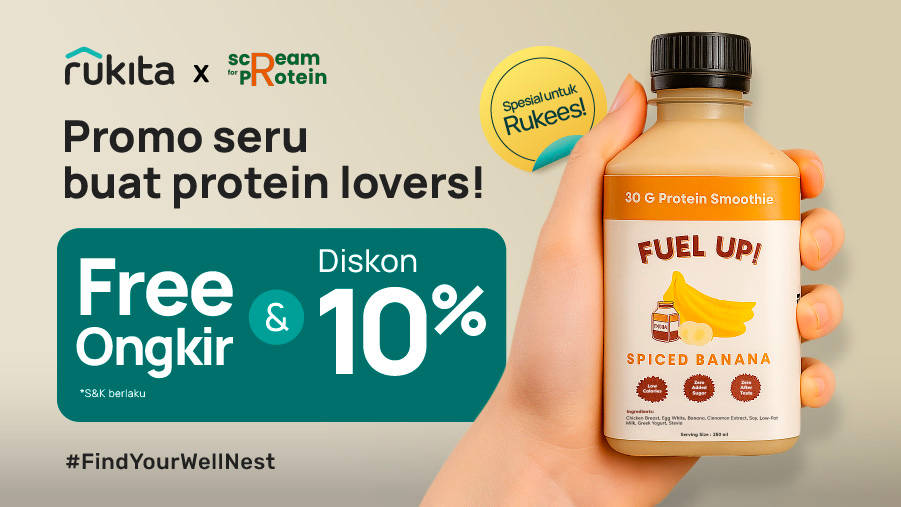 Diskon 10% Scream For Protein untuk Rukees yang Protein Lovers