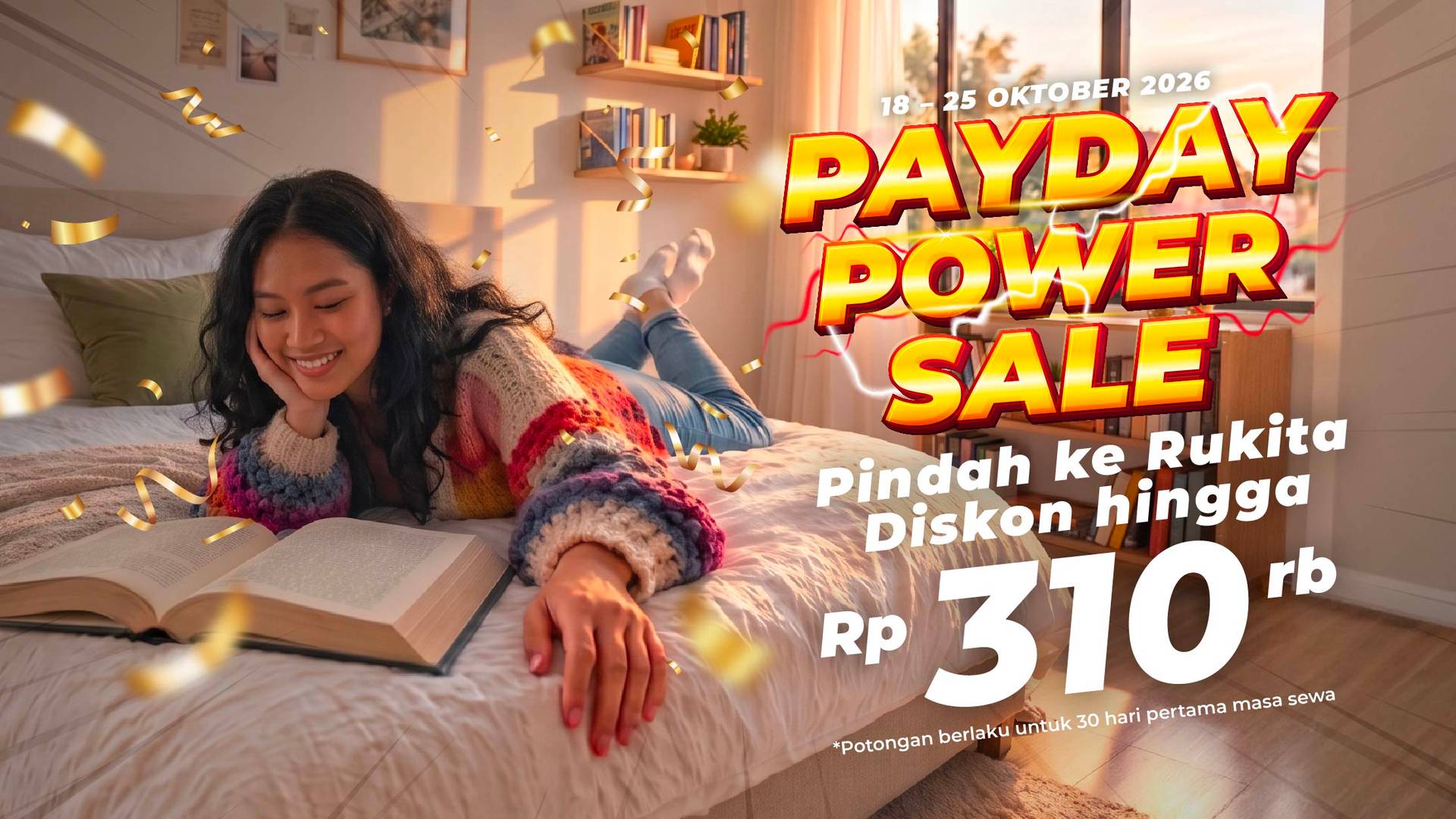 Payday Power Sale! Diskon 10% s.d Rp310 Ribu untuk Coliving Incaranmu